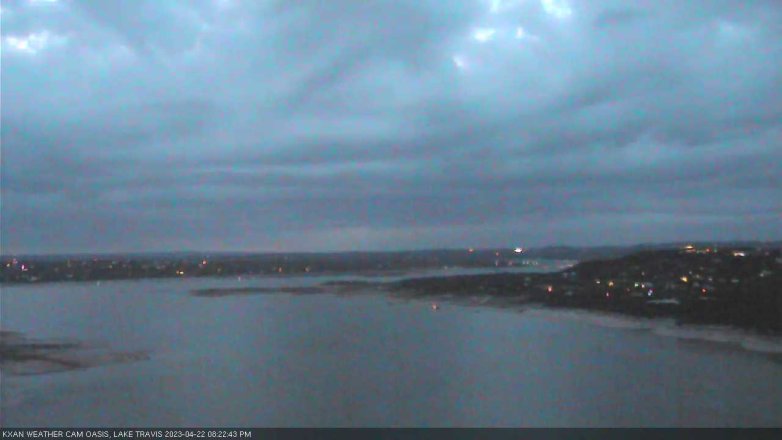 Lake Travis webcam, April 22, 2023 8:25 PM CT