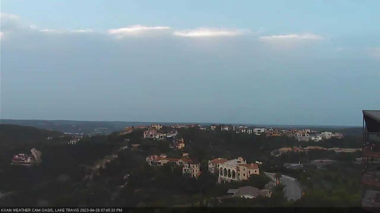 Lake Travis webcam, April 26, 2023 7:45 PM CT
