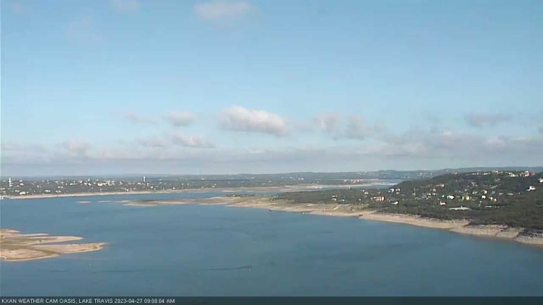 Lake Travis webcam, April 27, 2023 9:00 AM CT