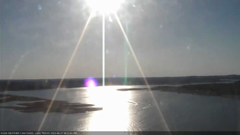 Lake Travis webcam, April 27, 2023 6:25 PM CT
