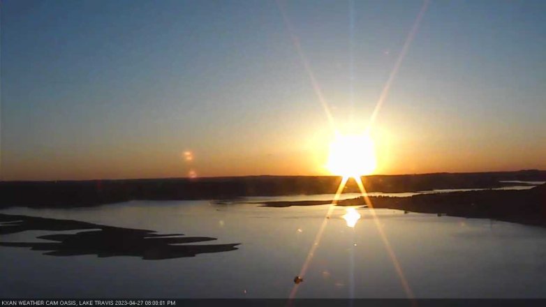 Lake Travis webcam, April 27, 2023 8:00 PM CT