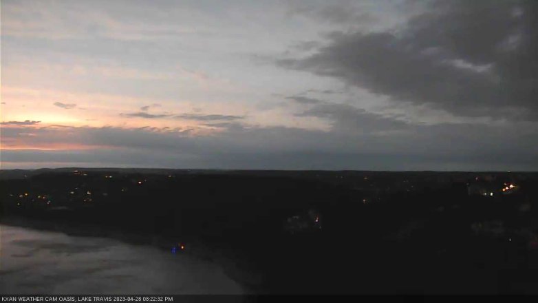 Lake Travis webcam, April 28, 2023 8:25 PM CT
