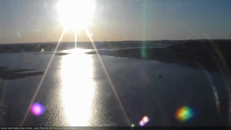 Lake Travis webcam, April 29, 2023 7:25 PM CT