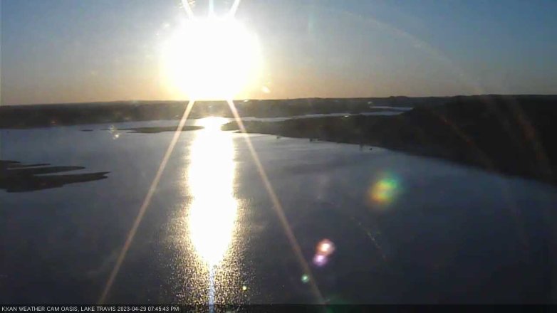Lake Travis webcam, April 29, 2023 7:45 PM CT