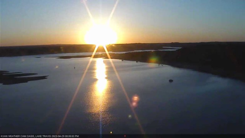 Lake Travis webcam, April 29, 2023 8:00 PM CT