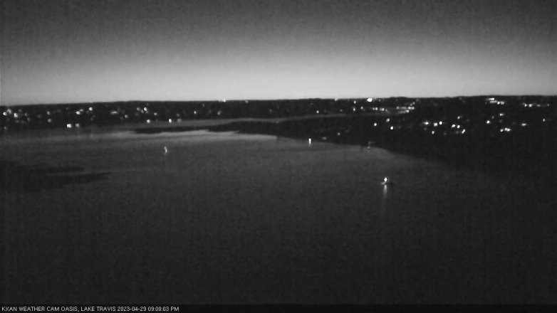 Lake Travis webcam, April 29, 2023 9:00 PM CT