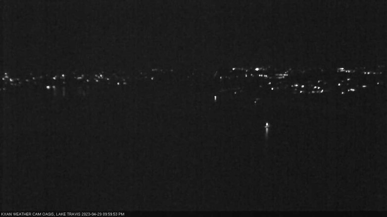 Lake Travis webcam, April 29, 2023 10:00 PM CT