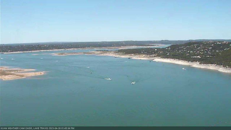Lake Travis webcam, April 30, 2023 1:45 PM CT