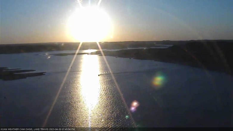 Lake Travis webcam, April 30, 2023 7:45 PM CT