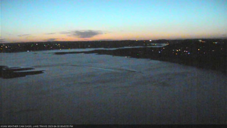 Lake Travis webcam, April 30, 2023 8:45 PM CT