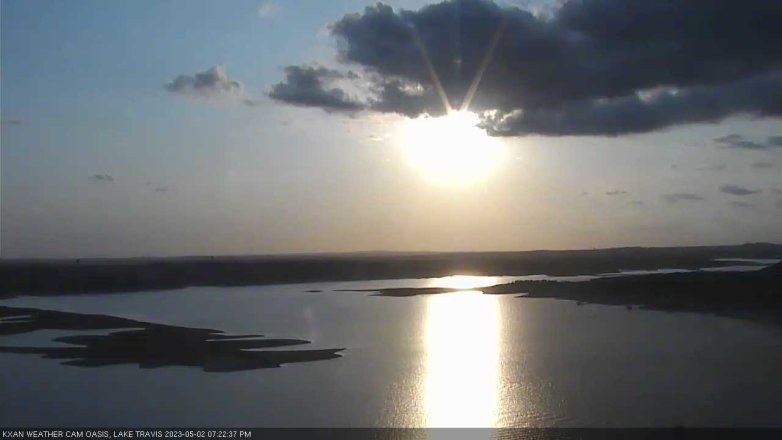 Lake Travis webcam, May 2, 2023 7:25 PM CT