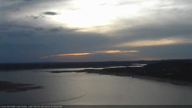 Lake Travis webcam, May 7, 2023 7:45 PM CT