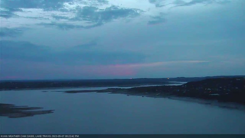 Lake Travis webcam, May 7, 2023 8:25 PM CT