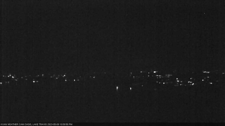 Lake Travis webcam, May 9, 2023 11:00 PM CT