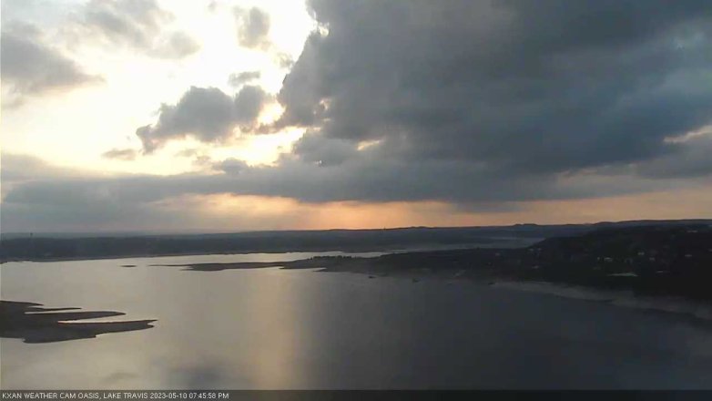 Lake Travis webcam, May 10, 2023 7:45 PM CT
