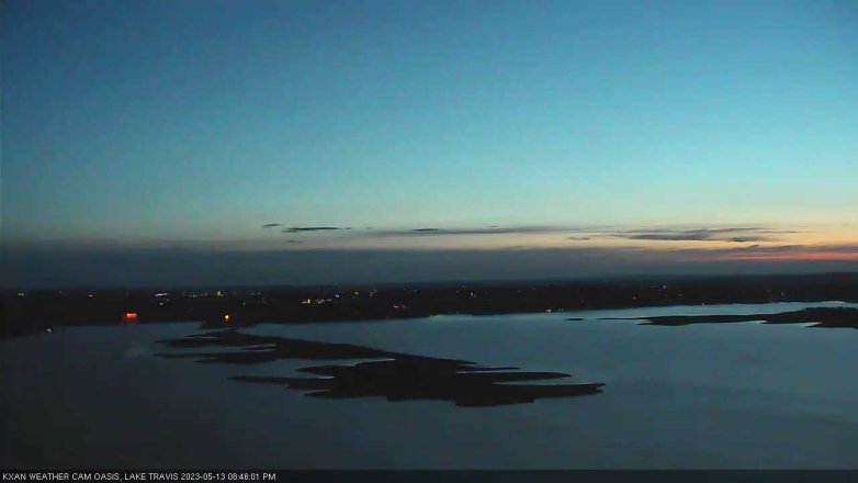 Lake Travis webcam, May 13, 2023 8:45 PM CT