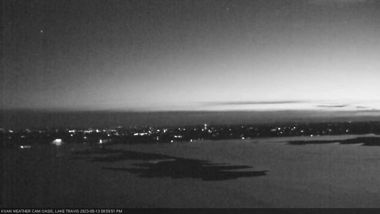 Lake Travis webcam, May 13, 2023 9:00 PM CT