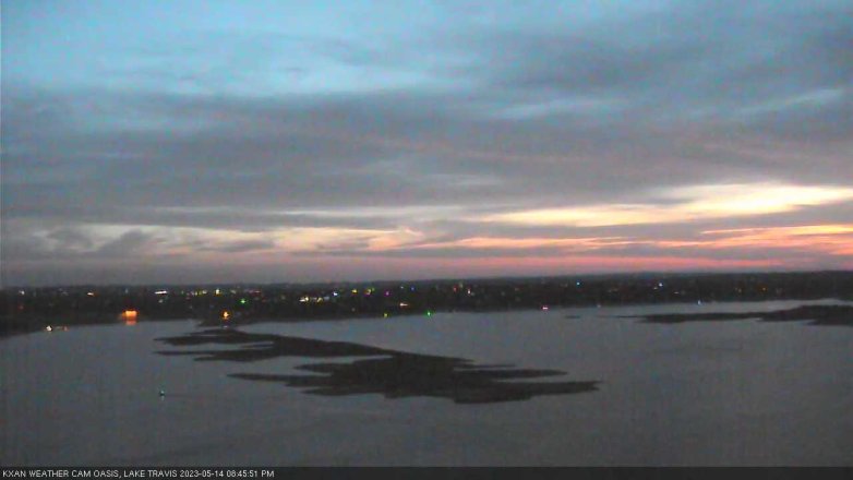 Lake Travis webcam, May 14, 2023 8:45 PM CT