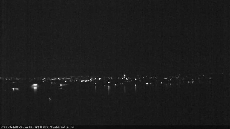 Lake Travis webcam, May 14, 2023 10:00 PM CT