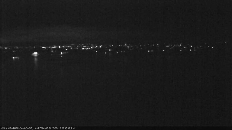 Lake Travis webcam, May 15, 2023 9:45 PM CT