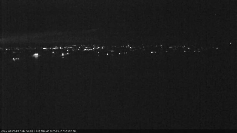 Lake Travis webcam, May 15, 2023 10:00 PM CT