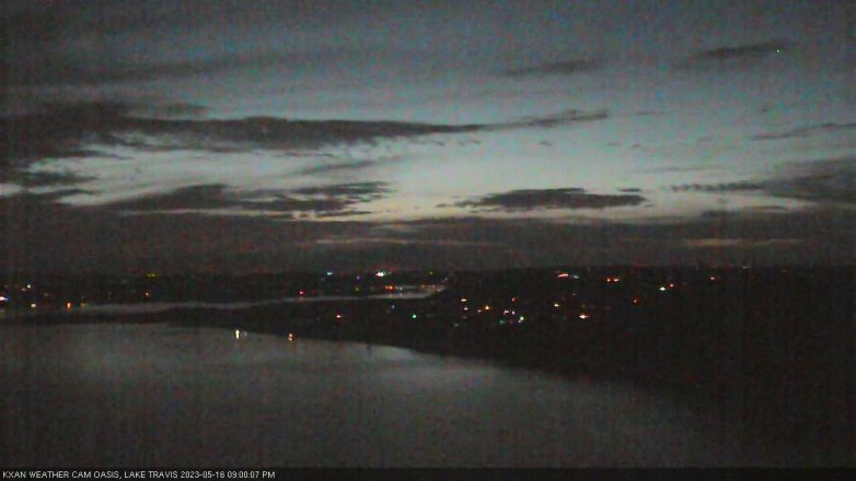 Lake Travis webcam, May 16, 2023 9:00 PM CT
