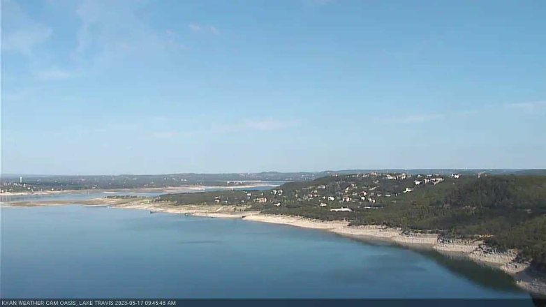 Lake Travis webcam, May 17, 2023 9:45 AM CT