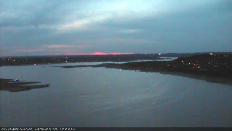 Lake Travis webcam, May 18, 2023 8:45 PM CT