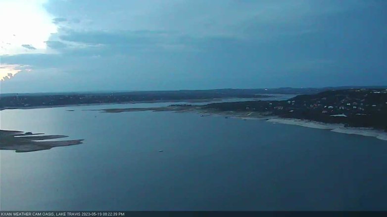 Lake Travis webcam, May 19, 2023 8:25 PM CT