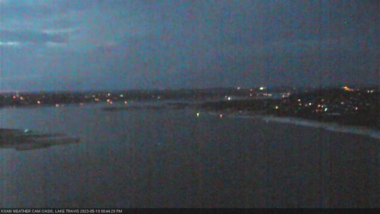 Lake Travis webcam, May 19, 2023 8:45 PM CT