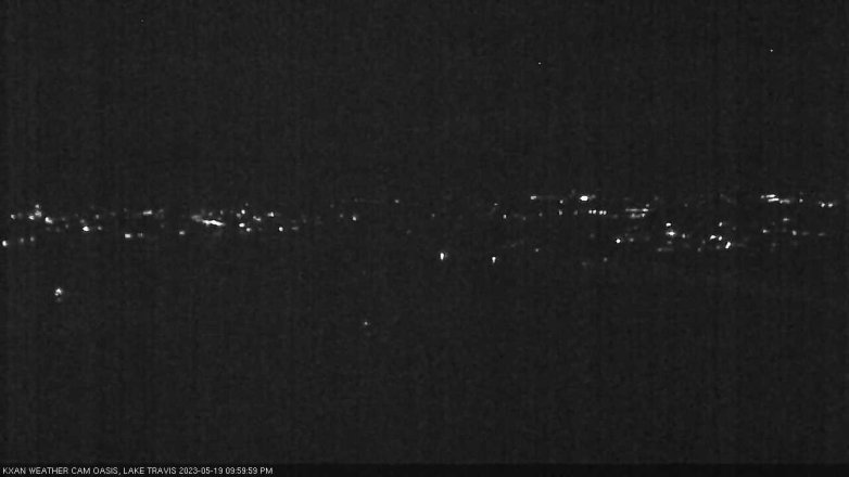Lake Travis webcam, May 19, 2023 10:00 PM CT