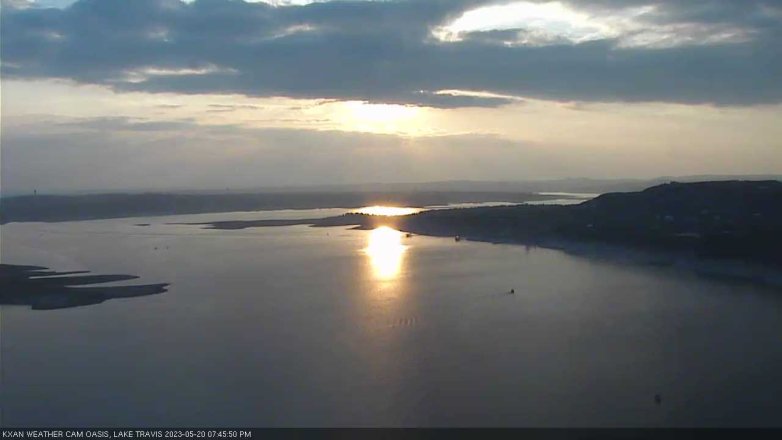 Lake Travis webcam, May 20, 2023 7:45 PM CT