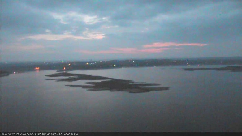 Lake Travis webcam, May 21, 2023 8:45 PM CT
