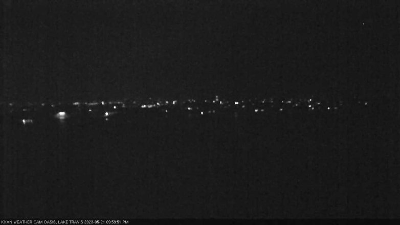 Lake Travis webcam, May 21, 2023 10:00 PM CT