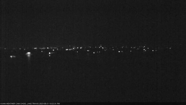 Lake Travis webcam, May 21, 2023 10:25 PM CT