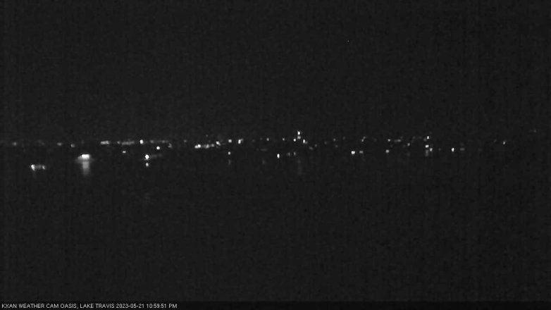 Lake Travis webcam, May 21, 2023 11:00 PM CT