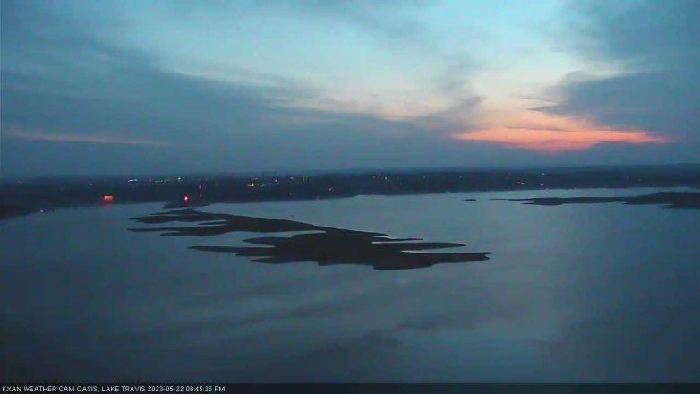 Lake Travis webcam, May 22, 2023 8:45 PM CT