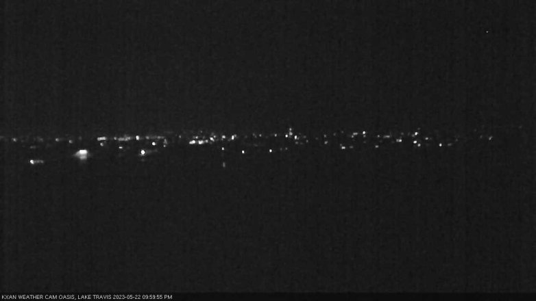 Lake Travis webcam, May 22, 2023 10:00 PM CT