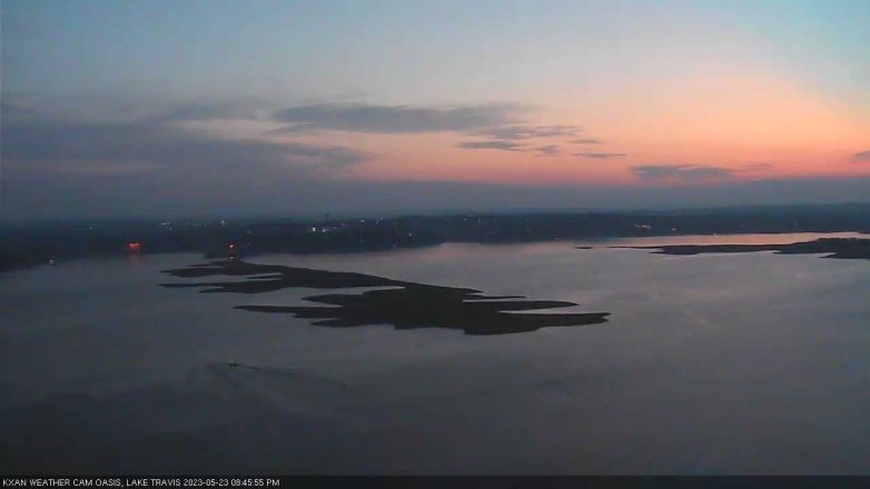 Lake Travis webcam, May 23, 2023 8:45 PM CT