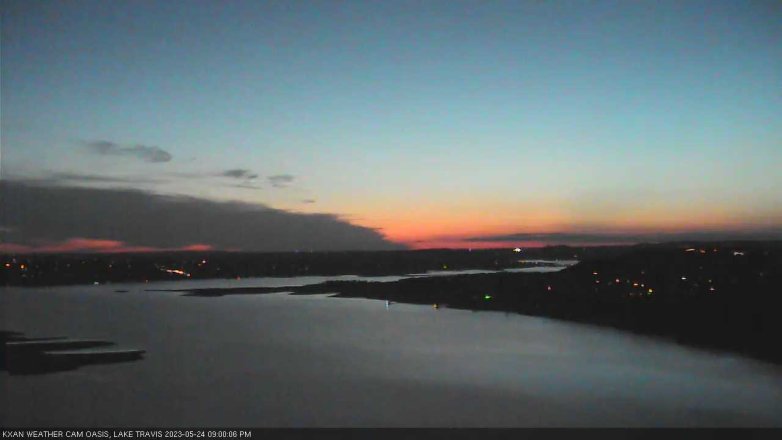 Lake Travis webcam, May 24, 2023 9:00 PM CT