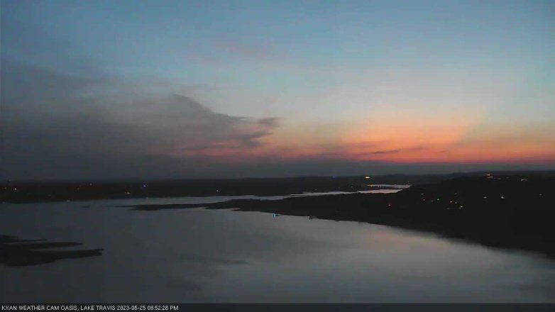 Lake Travis webcam, May 25, 2023 10:45 PM CT