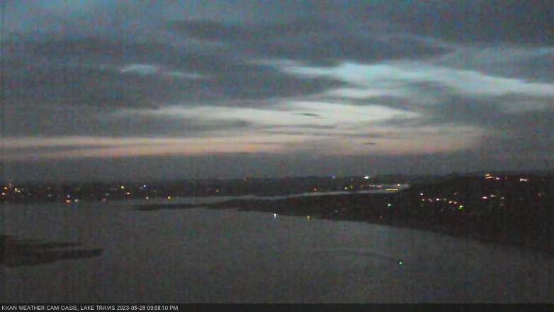 Lake Travis webcam, May 28, 2023 9:00 PM CT