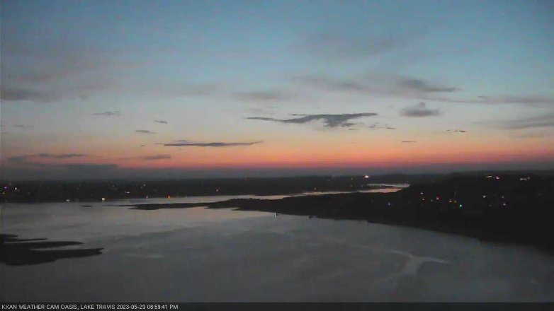 Lake Travis webcam, May 29, 2023 9:00 PM CT