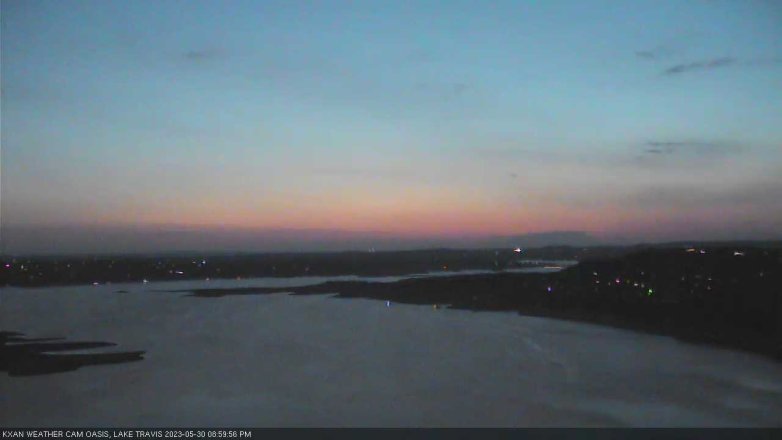 Lake Travis webcam, May 30, 2023 9:00 PM CT