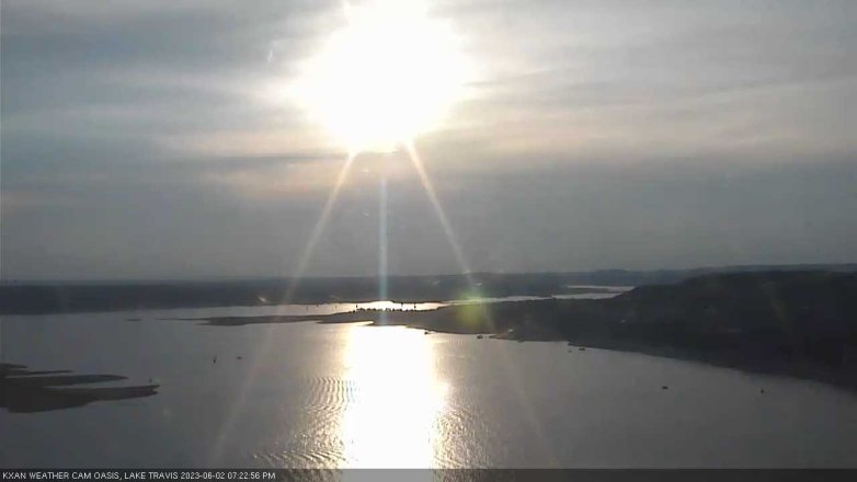 Lake Travis webcam, June 2, 2023 7:25 PM CT