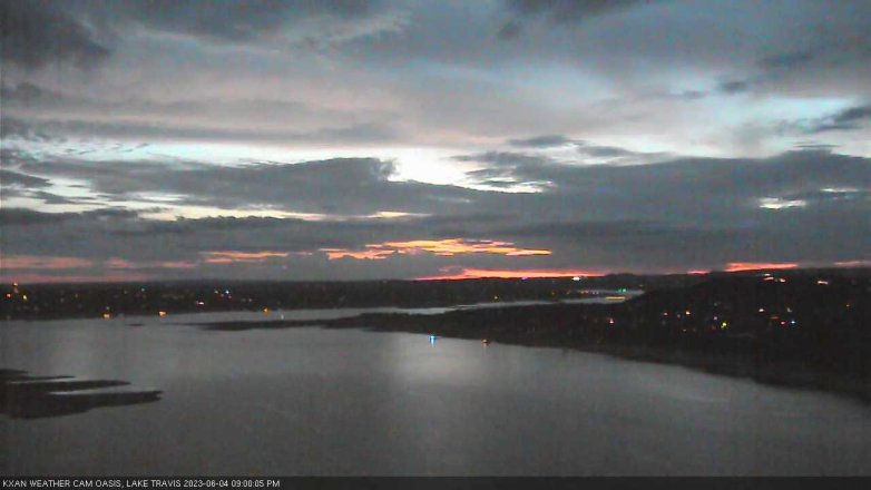 Lake Travis webcam, June 4, 2023 9:00 PM CT
