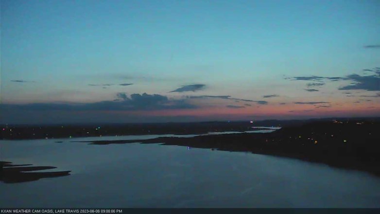 Lake Travis webcam, June 6, 2023 9:00 PM CT