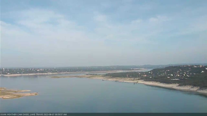Lake Travis webcam, June 7, 2023 9:00 AM CT