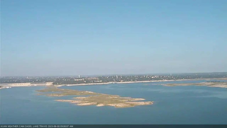 Lake Travis webcam, June 8, 2023 9:00 AM CT