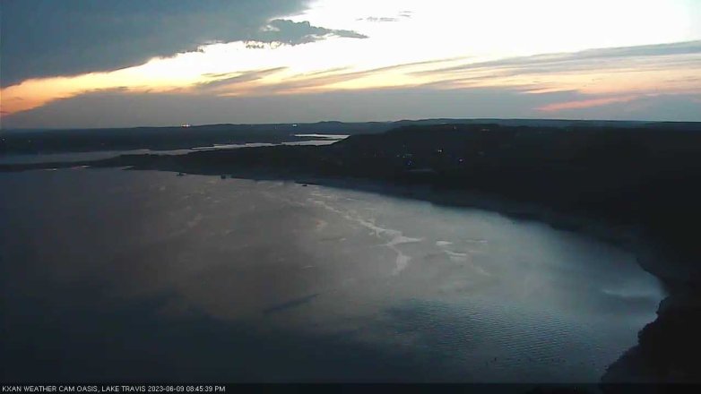 Lake Travis webcam, June 9, 2023 8:45 PM CT